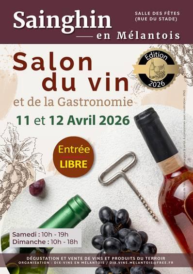 Affiche du salon du vin du 11 et 12 avril 2026