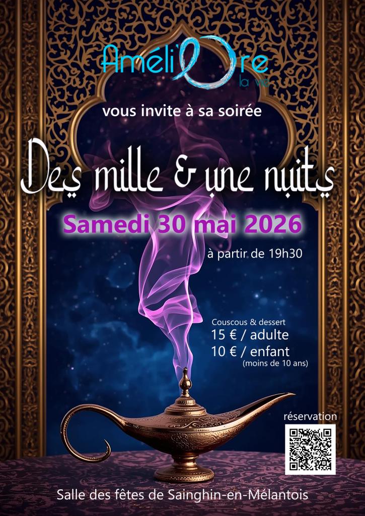 Affiche de la soirée "Des mille & une nuits"
