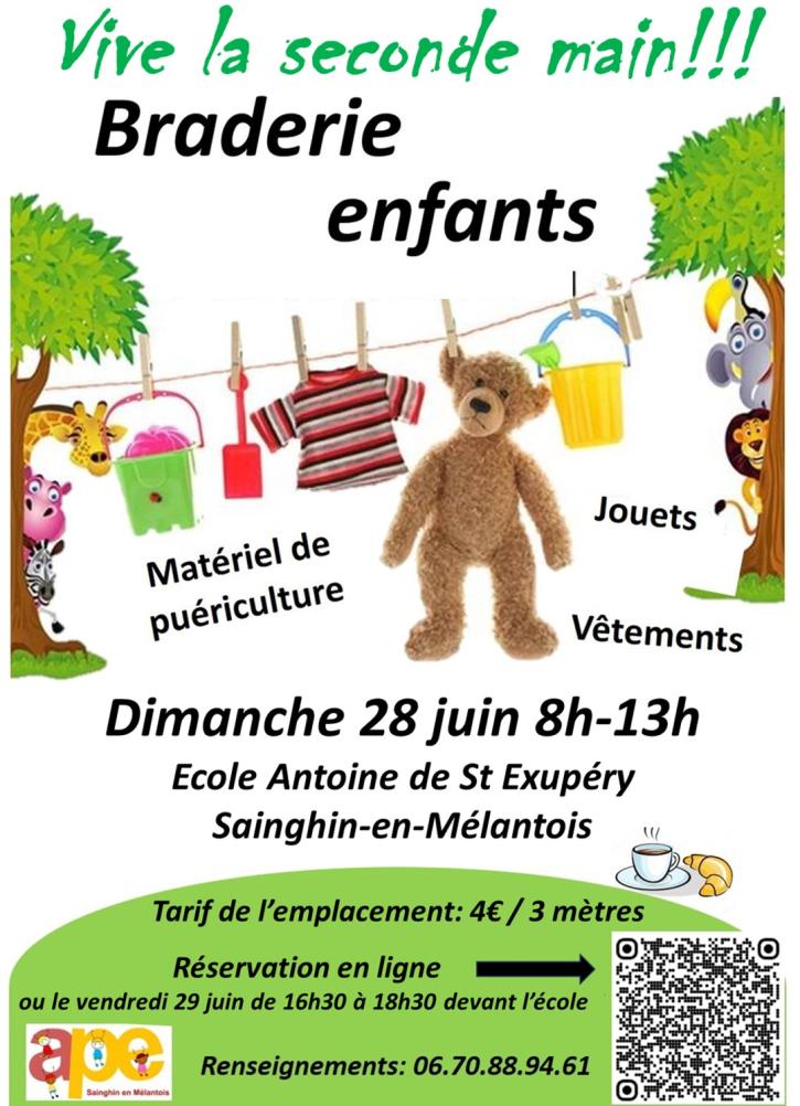Affiche braderie enfants
