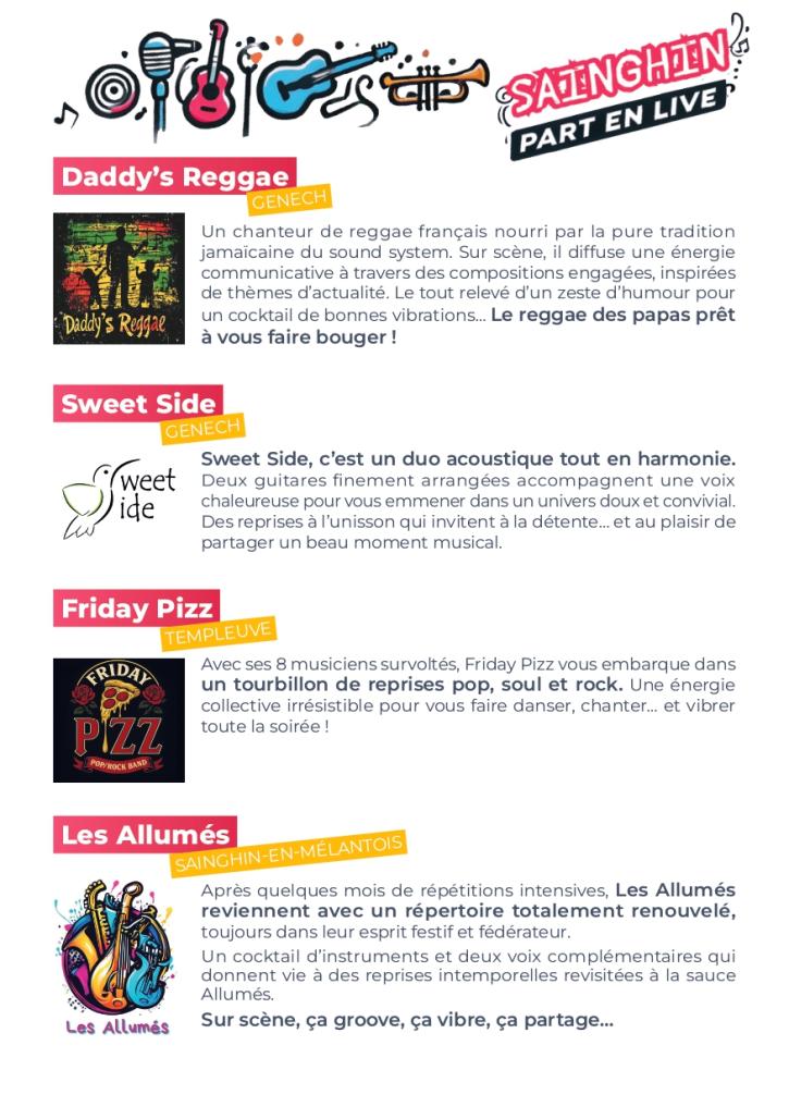 Programme de la fête de la musique