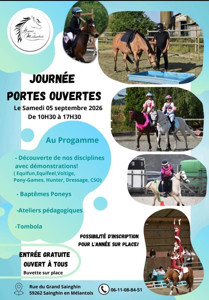 Affiche des portes ouvertes du haras